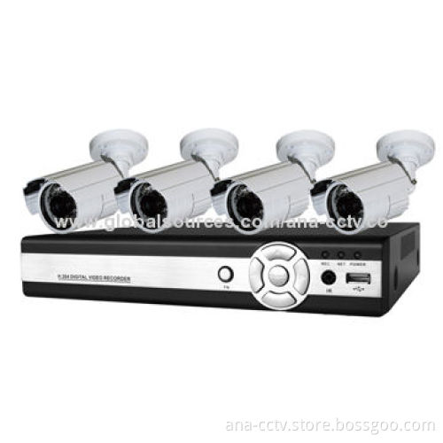 4CH HD CVI Kit, 720P Real-time HD CVR, 4 Pieces 720P IR Waterproof Cameras, Cable, Nice Box